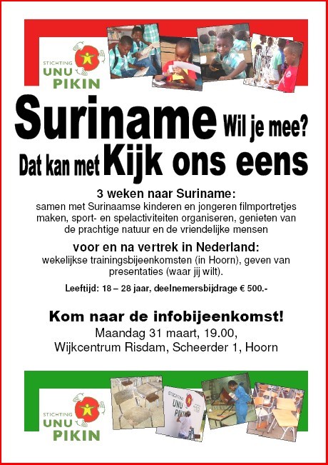 informatie flyer over 'Kijk ons eens'